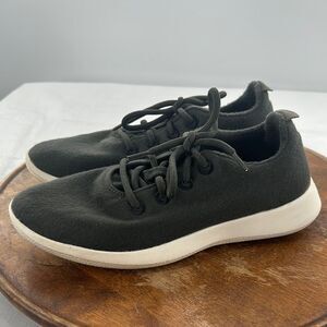Allbirds Shoes Mens 8 Wool Runner Lace Up Athletic Casual Sneakers Green White